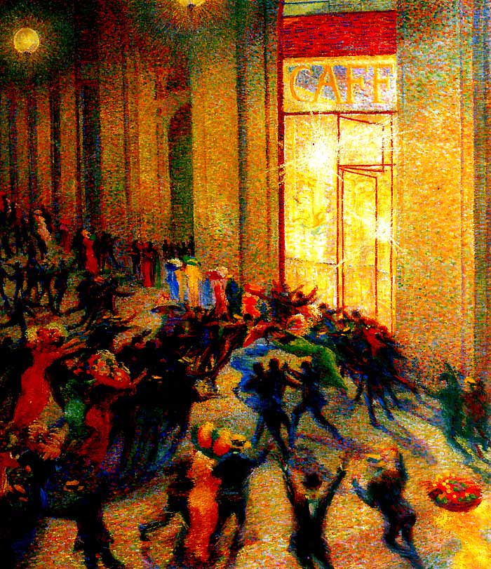 Photo:  Umberto Boccioni,Riot in the Gallery, 1909